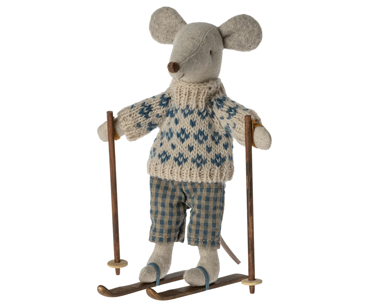 Winter Mouse with Ski Set, Dad