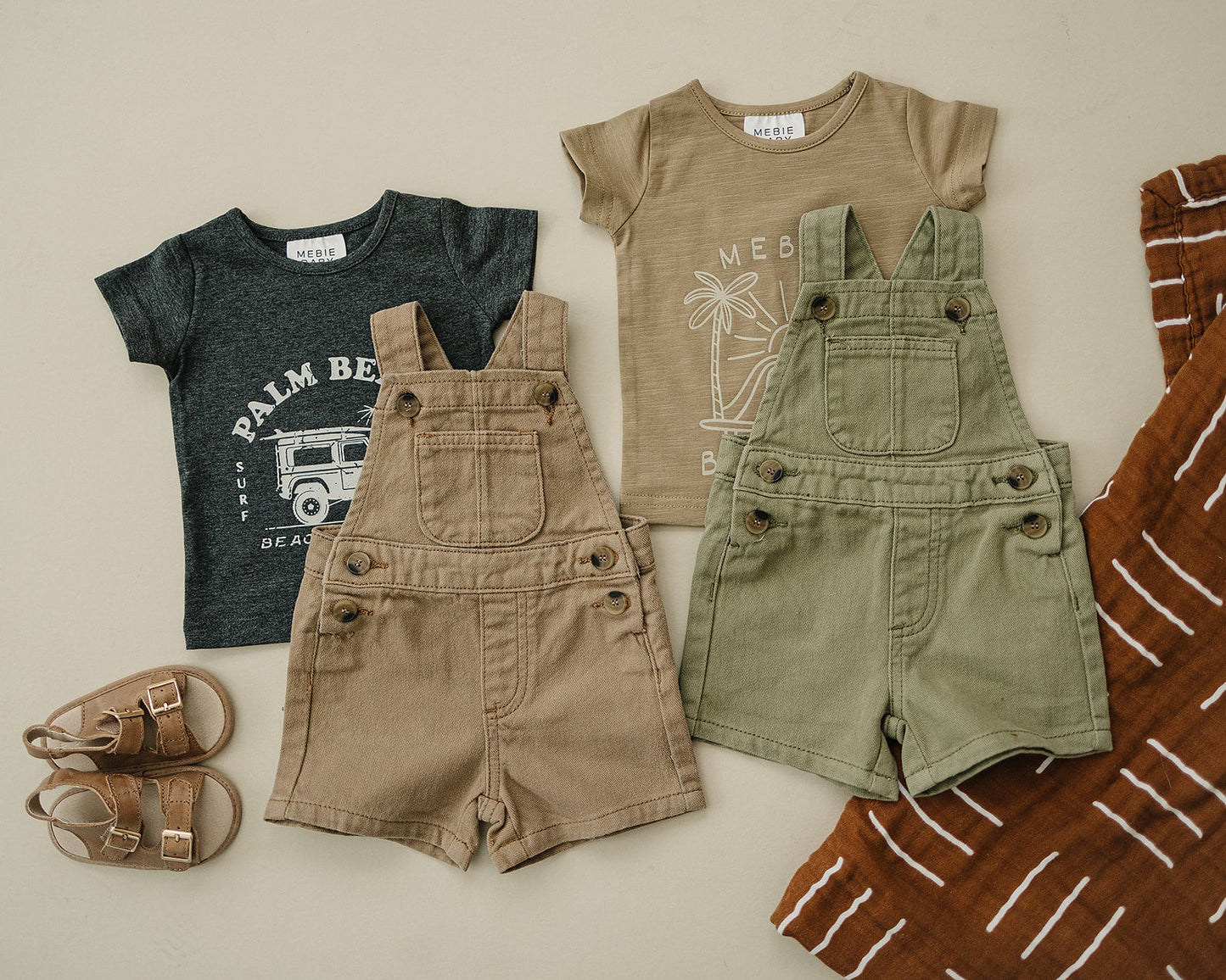 Tan Twill Overalls