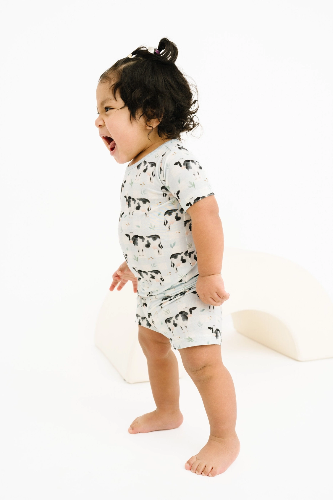 Dairy Cow Bamboo Shorts Set