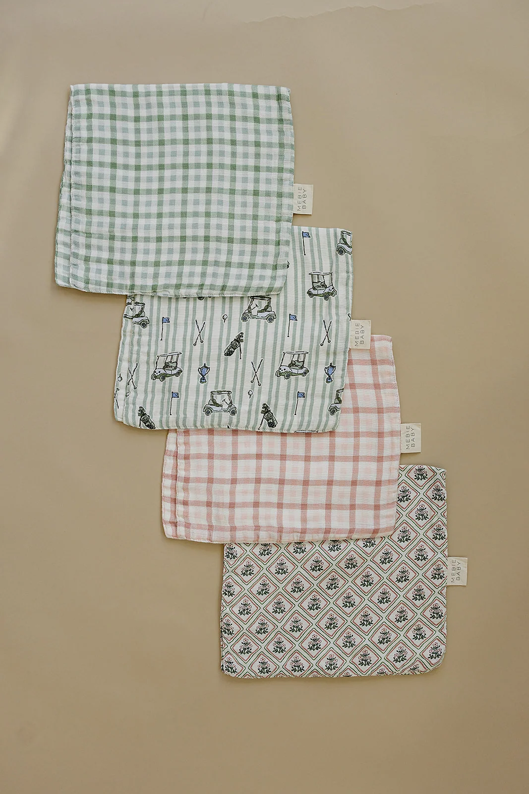 Pink Gingham Muslin Changing Pad Cover