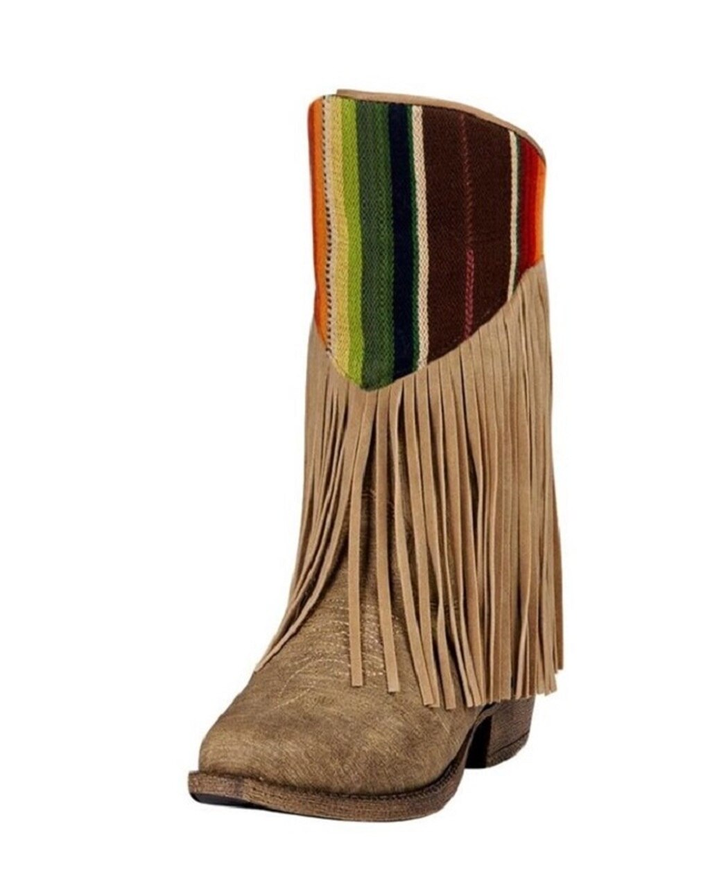 Serape Fringe Youth Boot