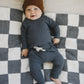Charcoal Organic Cotton Ribbed Pocket Set