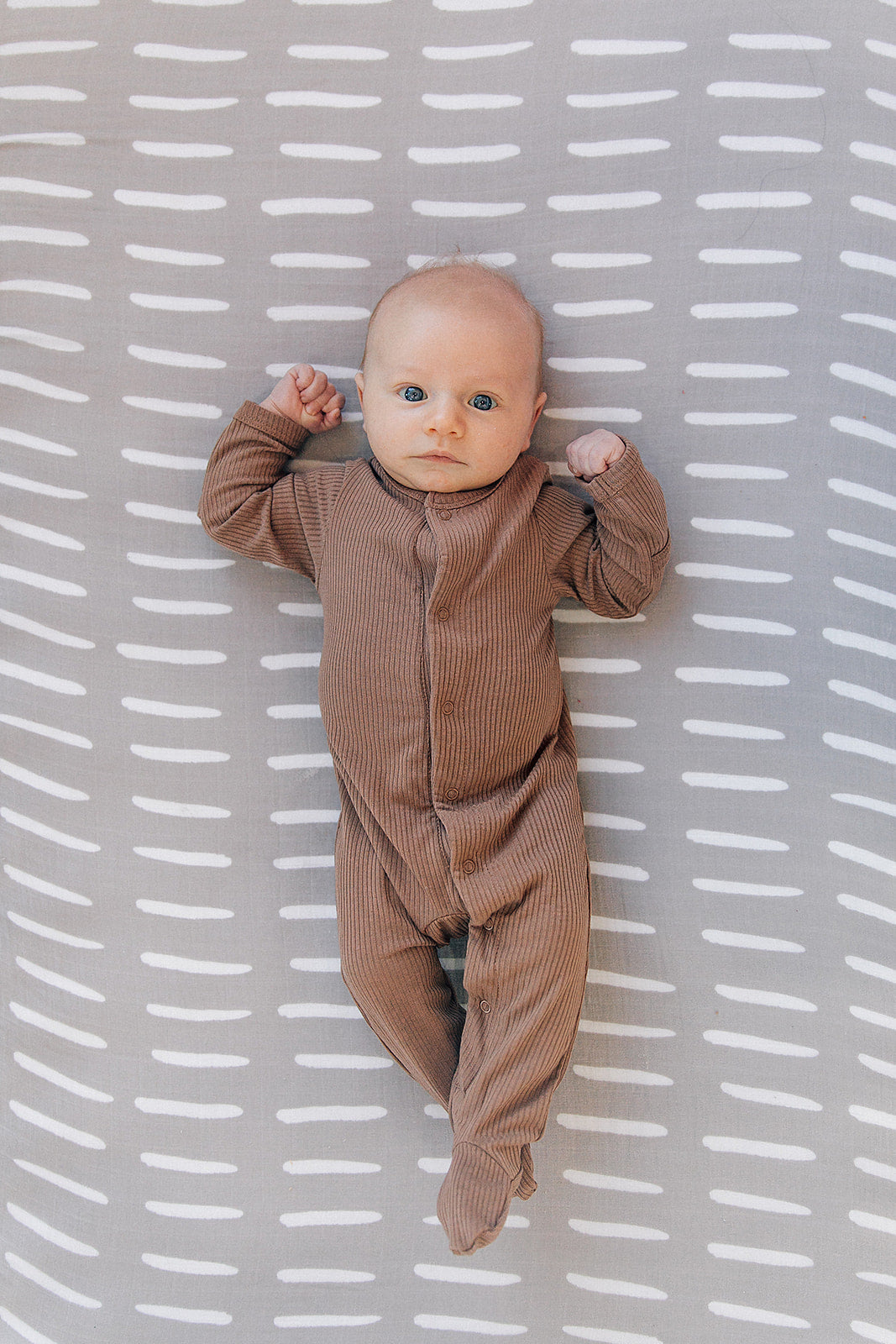 Grey Dash Crib Sheet