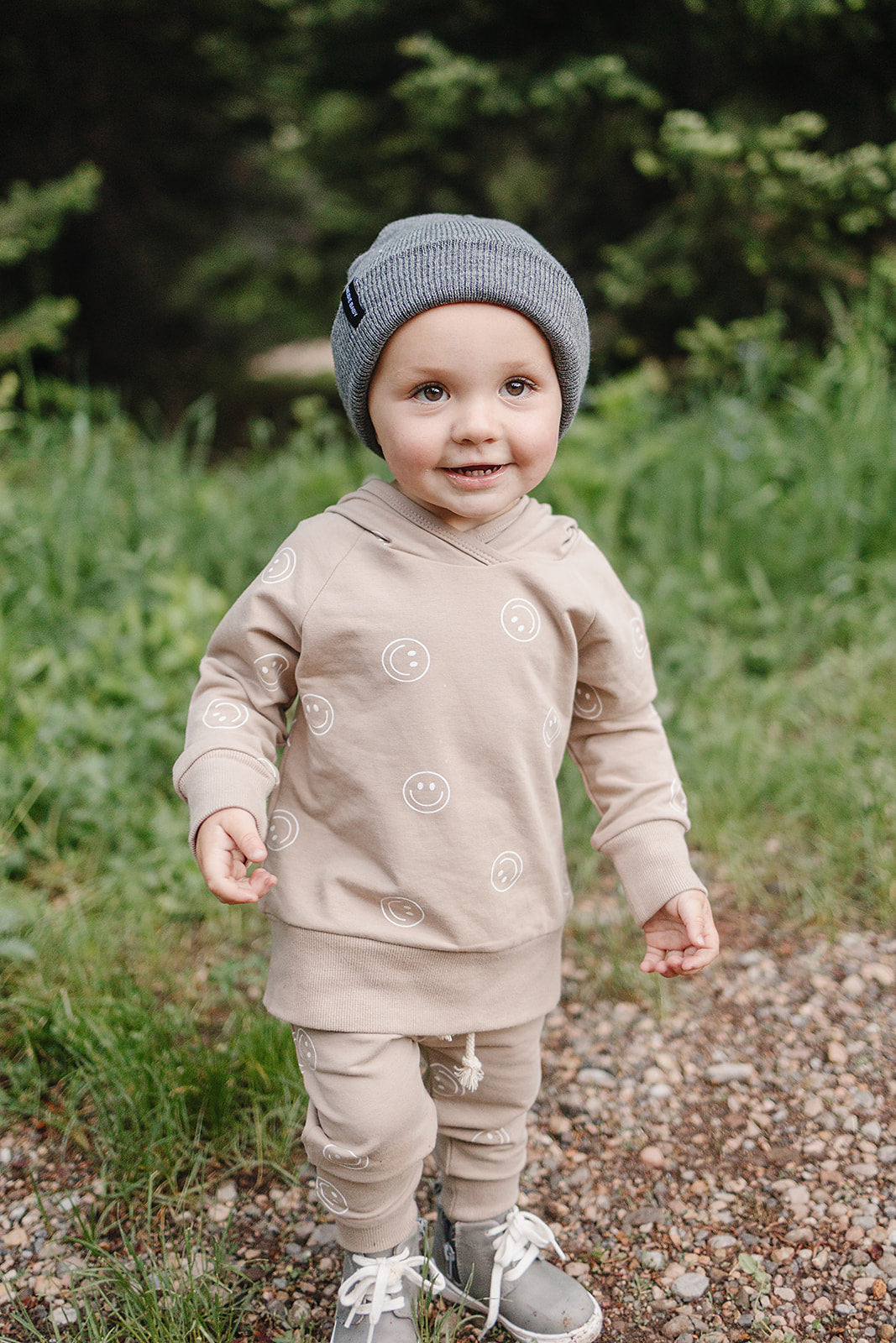 Smiley French Terry Hoodie Set