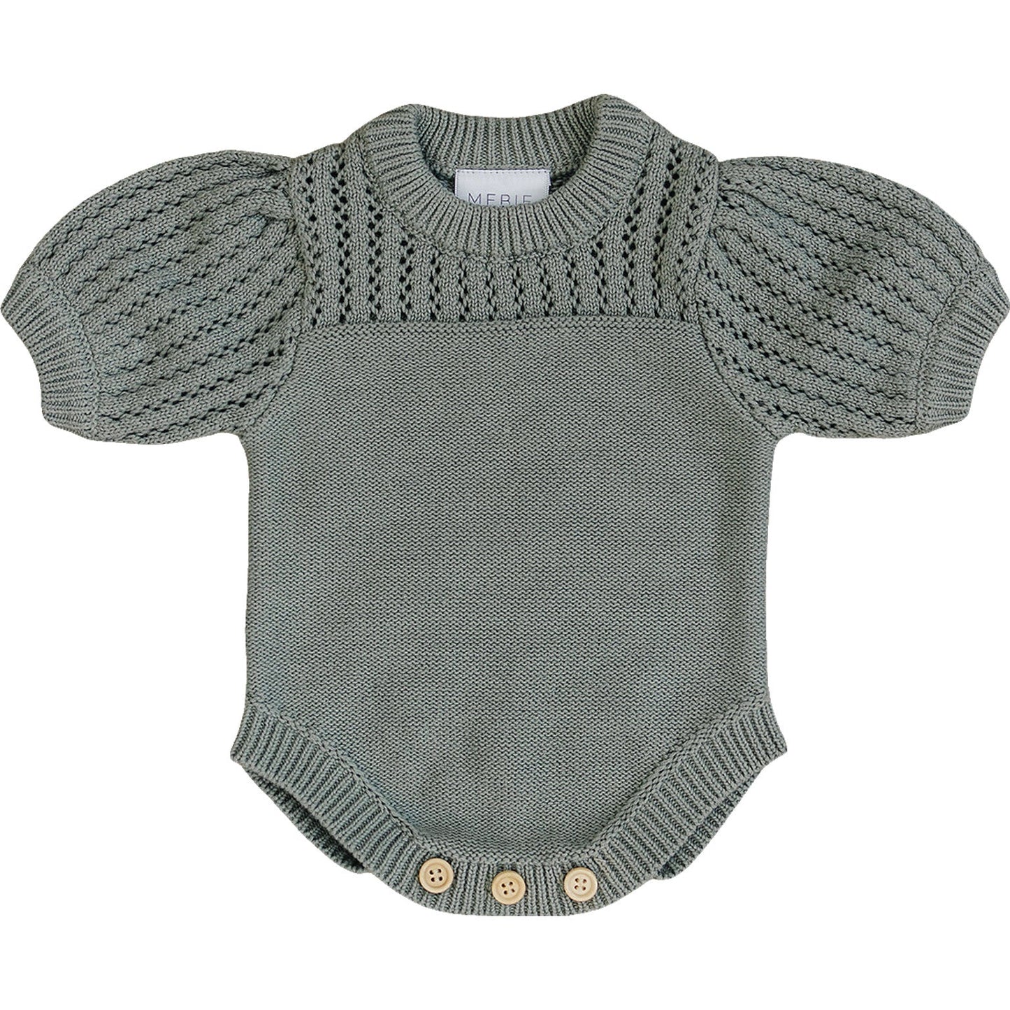 Sage Knit Shirt Romper