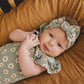 Light Green Daisy Bamboo Head Wrap