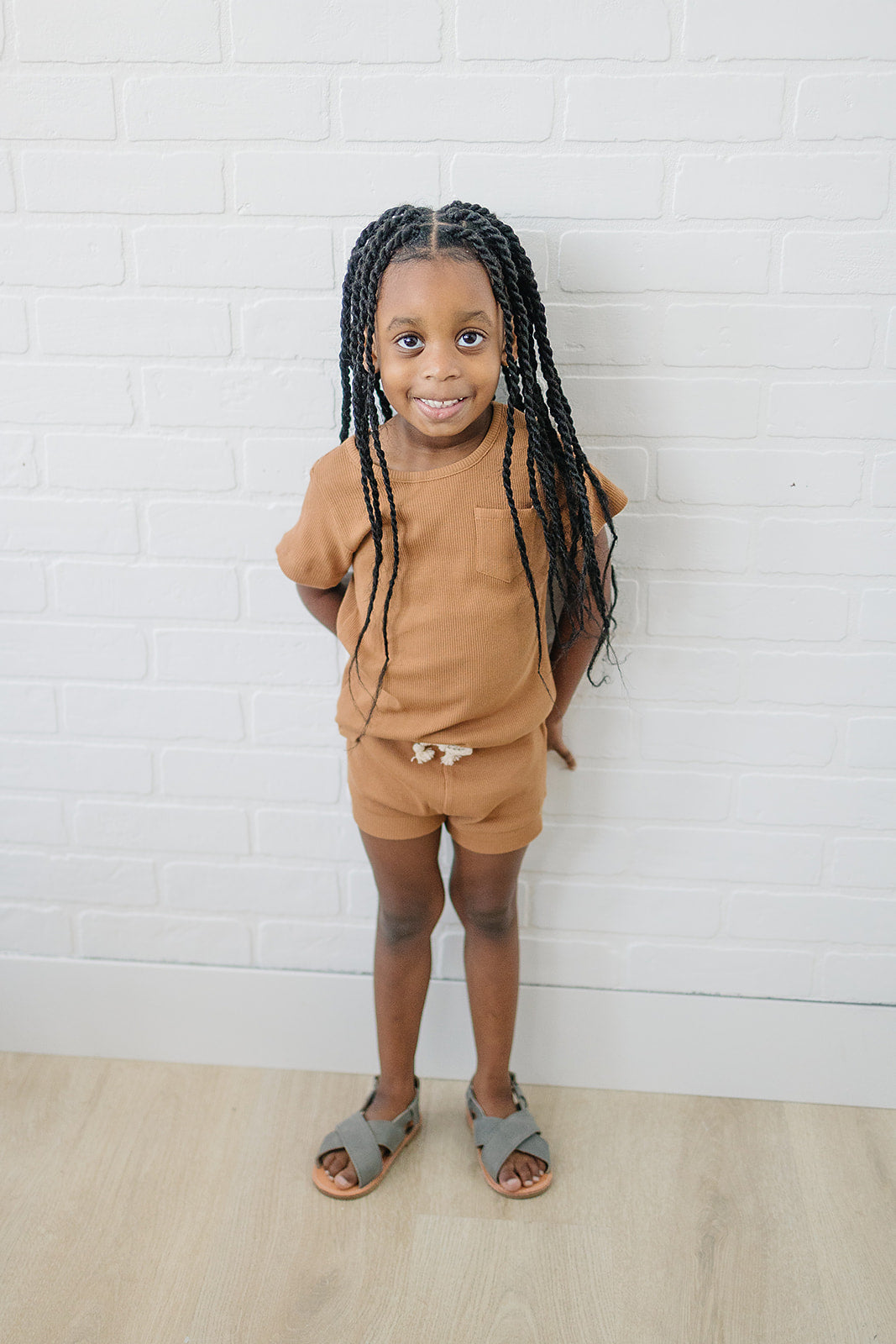 Mustard Organic Cotton Ribbed Short Set
