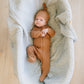 Mustard Organic Ribbed Newborn Knot Hat