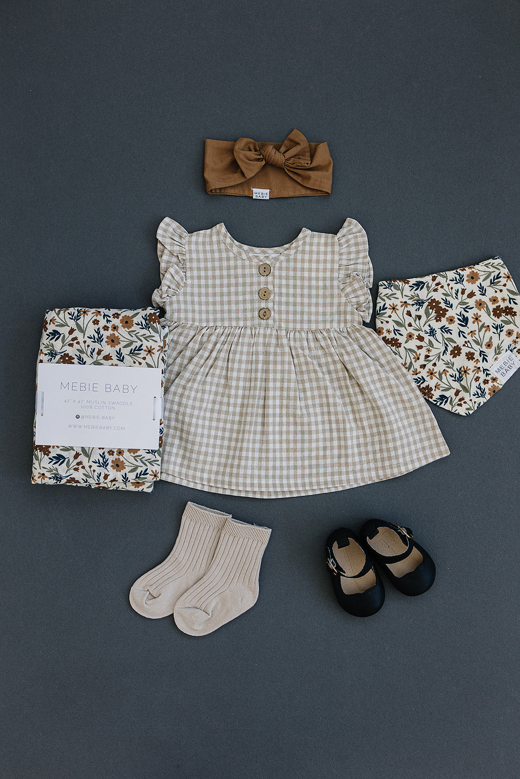 Gingham Ruffle Linen Dress