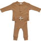 Mustard Organic Ribbed Snap Set