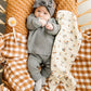 Charcoal Ribbed Knit Layette Set