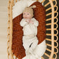 Light Mustard Strokes Newborn Knot Hat