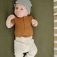 Mustard Organic Cotton Ribbed Snap Bodysuit