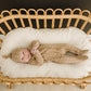 Light Mustard Strokes Newborn Knot Hat