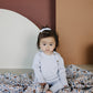 Heather Grey Ribbed Knit Layette Set