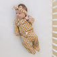 Mustard Gingham Cotton Layette Set