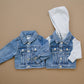 Mebie Baby Hooded Jean Jacket