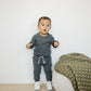 Charcoal Organic Cotton Ribbed Pocket Set