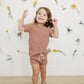 Dusty Rose Organic Cotton Ribbed Short Set