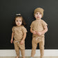 Light Mustard Strokes Two-piece Pocket Set