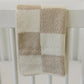 Taupe Checkered Plush Blanket