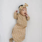 Light Mustard Strokes Knot Gown