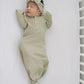 Olive Stripe Knot Gown