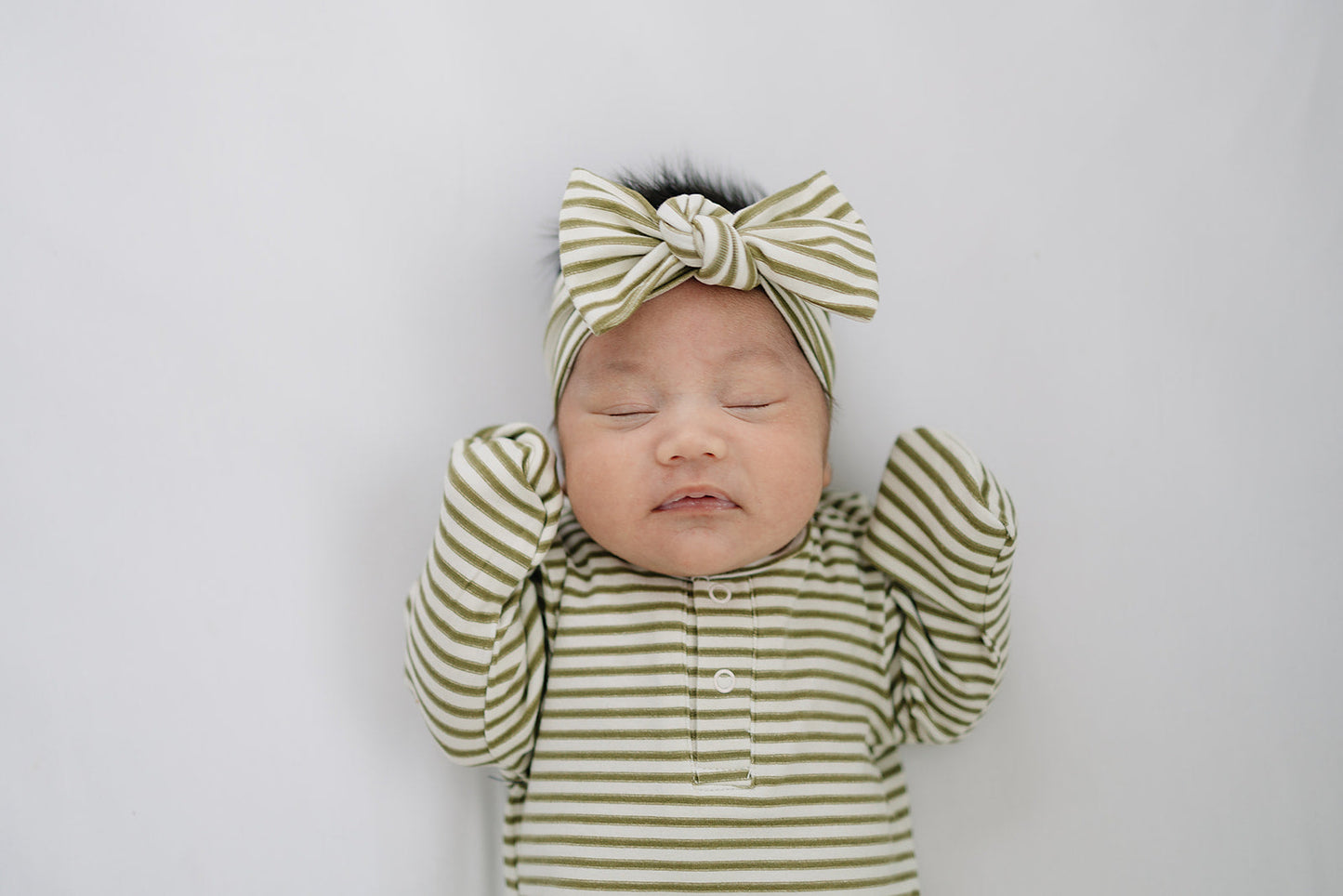 Olive Stripe Head Wrap