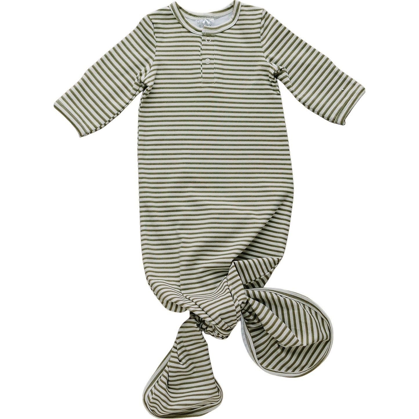Olive Stripe Knot Gown