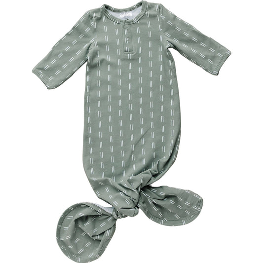 Sage Strokes Knot Gown