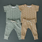 Light Mustard Strokes Two-piece Pocket Set