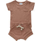 Dusty Rose Organic Cotton Ribbed Short Set