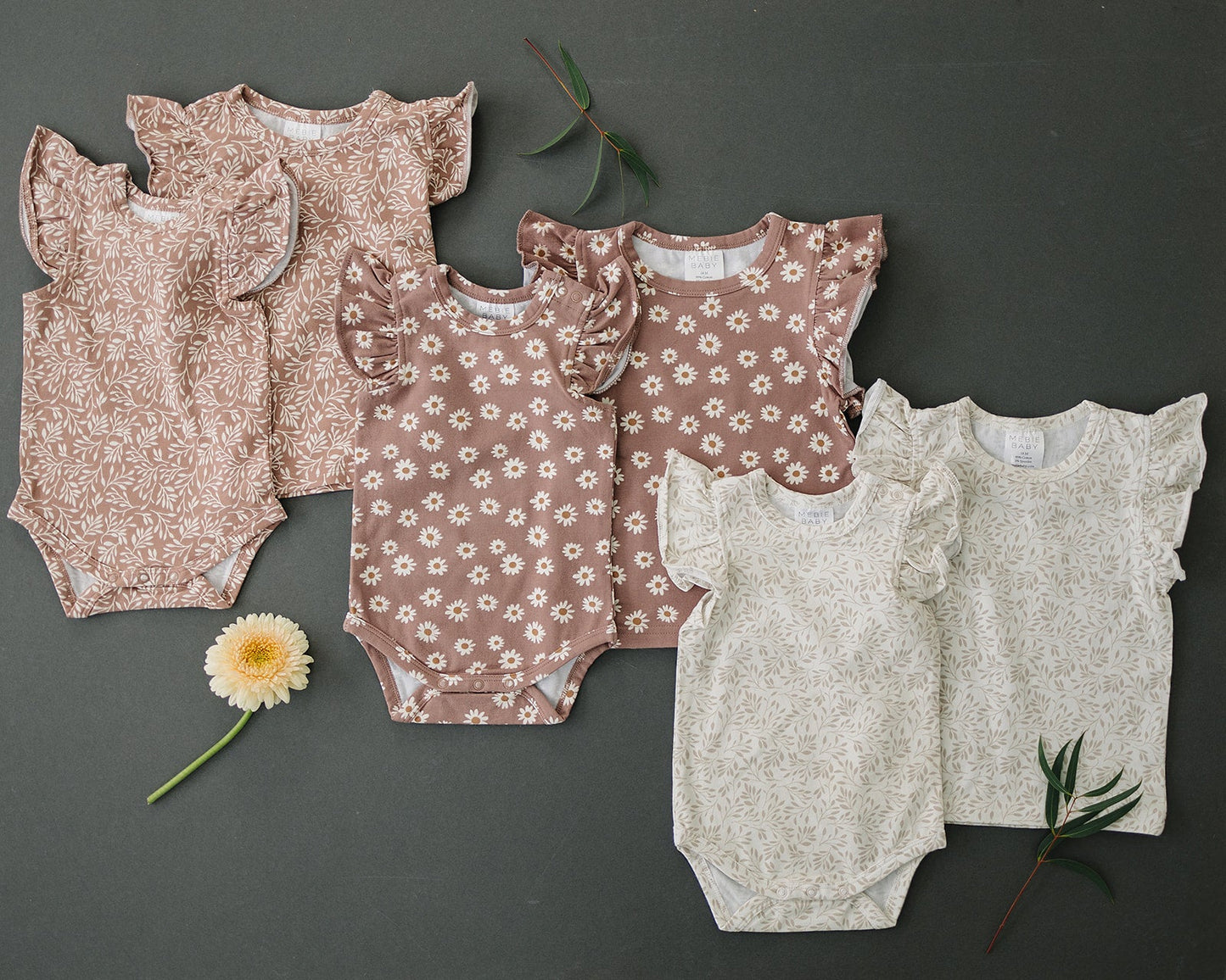 Dusty Rose Vines Ruffle Tee
