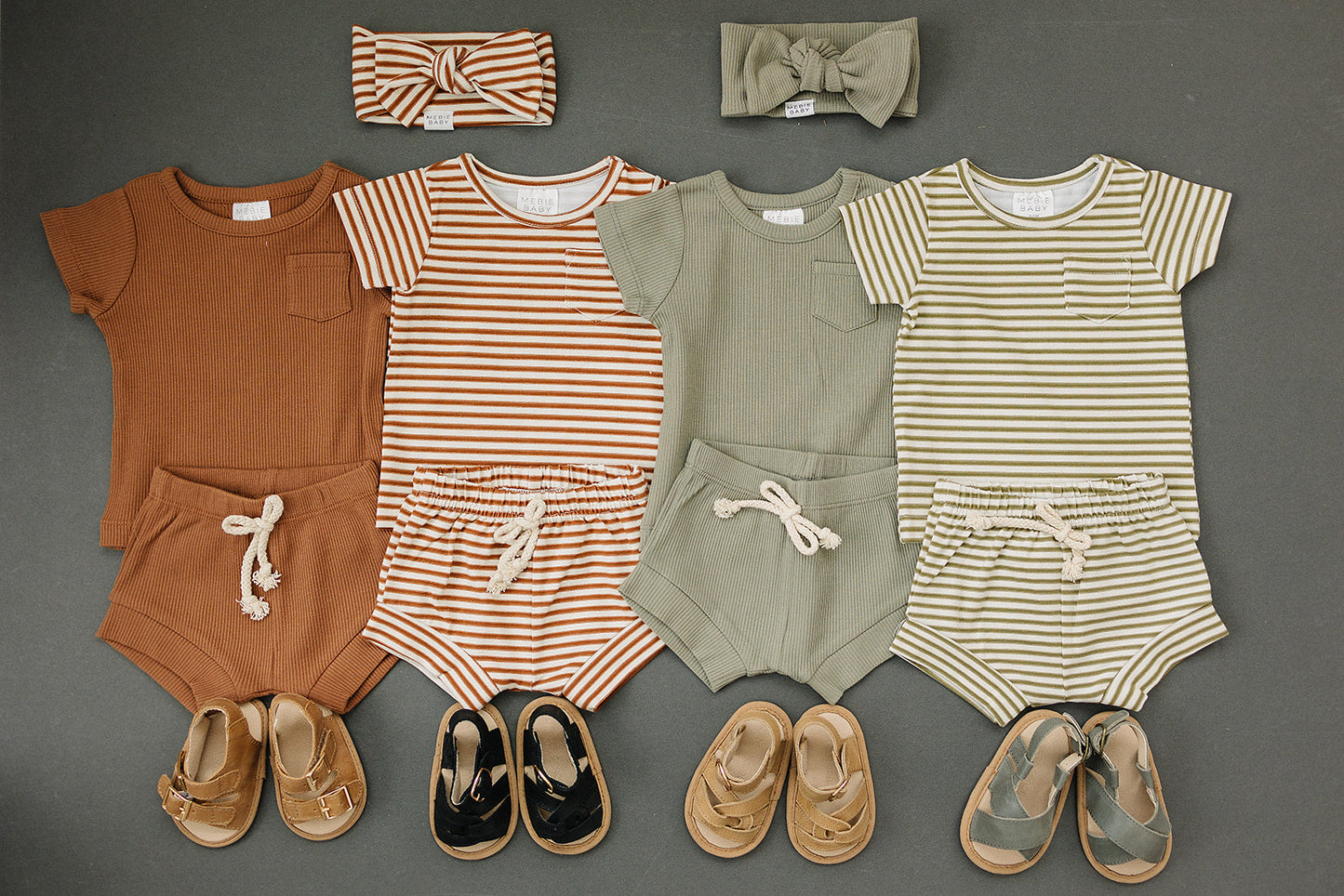 Rust Stripe Short Set…