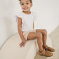 Cream Vines Ruffle Tee