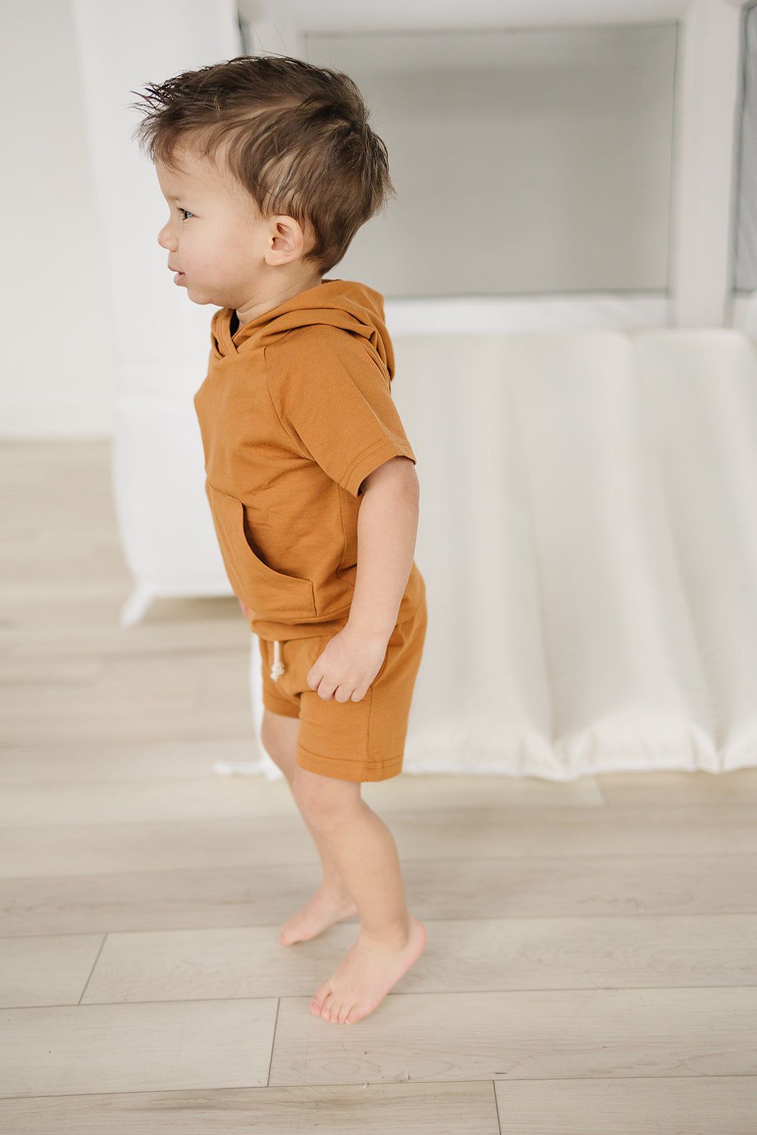 Mustard Short Sleeve Hoodie