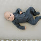 Charcoal Organic Cotton Ribbed Zipper