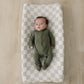 Taupe Checkered Changing Pad Cover