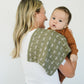 Olive Strokes Burp Cloth