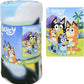 Blue character family fleece throw