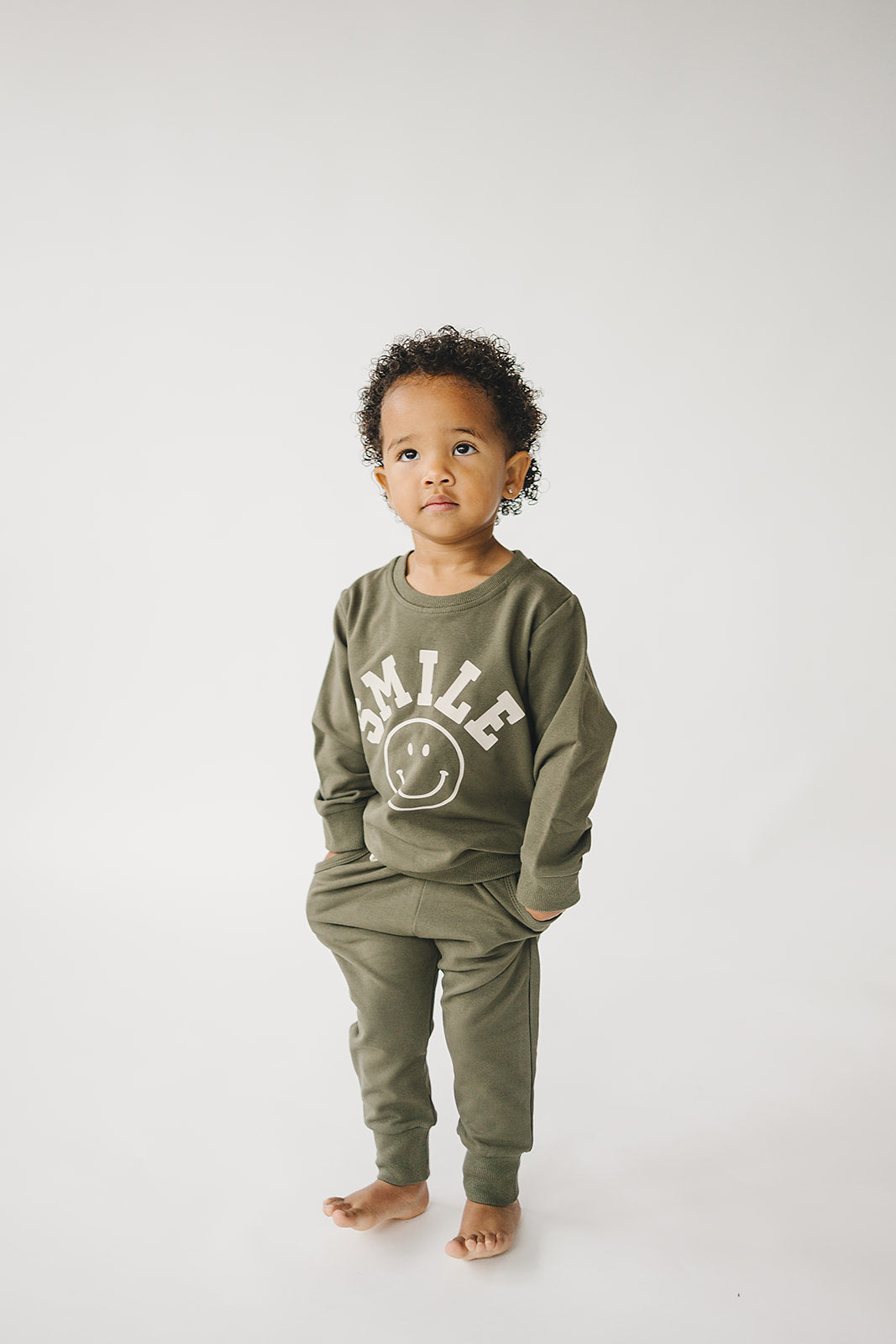 Olive Smile French Terry Set