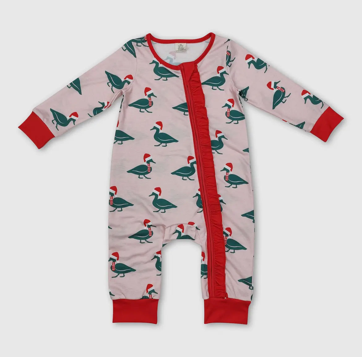 Holiday duck ruffle sleeper