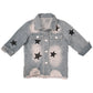 Distressed Denim Button Up