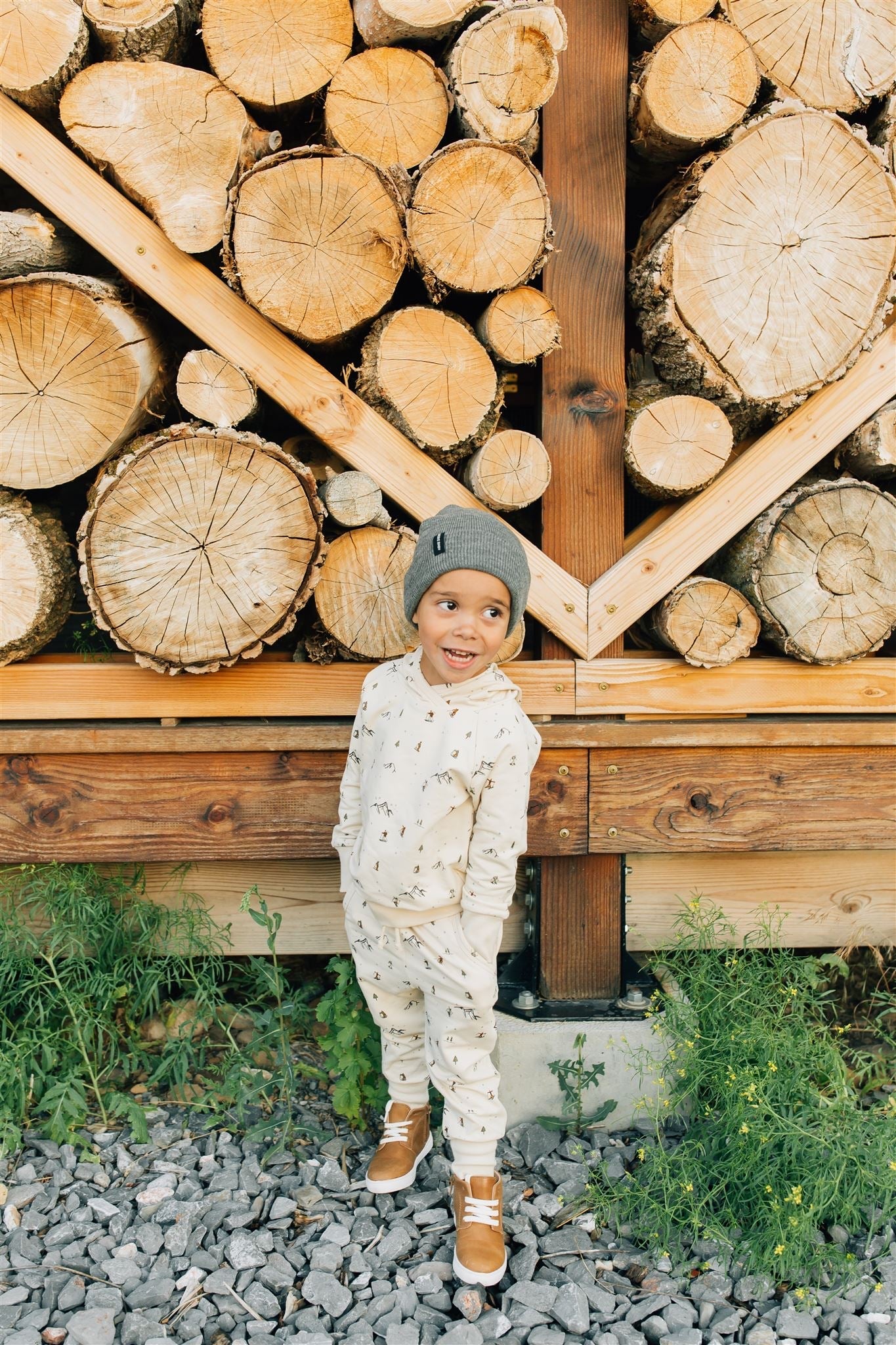 Ski Print French Terry Hoodie Set