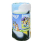 Blue character family fleece throw