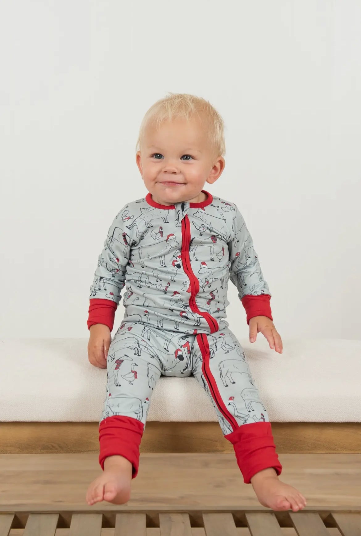 Christmas Filthy Animal Bamboo Baby Zippy