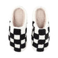 Checkered Slippers Black