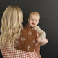 Chestnut textile Burp Cloth