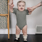 Sage Knit Shirt Romper