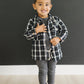 Charcoal Organic Cotton Ribbed Pocket Set